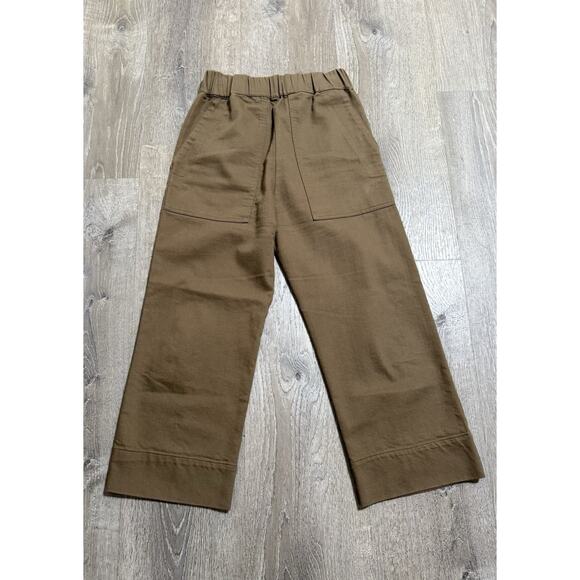 Micaela Greg Wide Leg Tan Jeans Size S 22.5" Inseam 100% Cotton - Picture 1 of 7